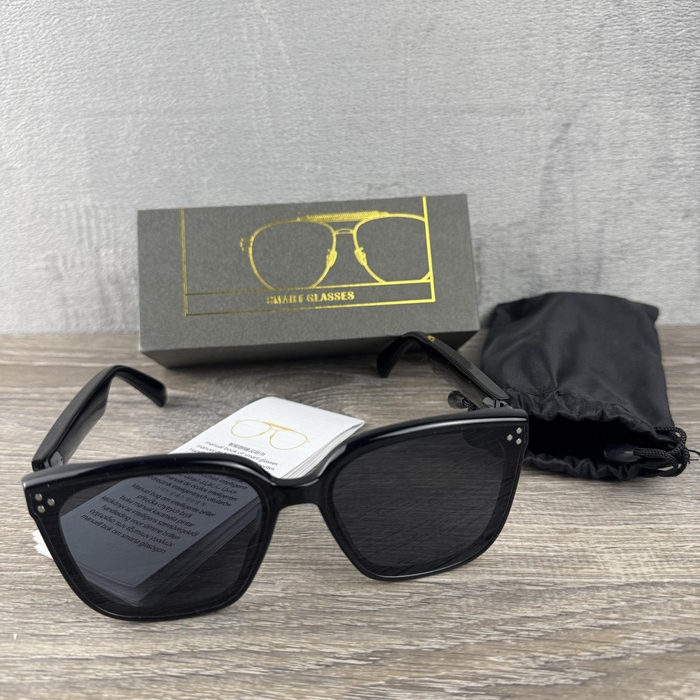 Smart Audio Glasses MZ07 Bluetooth Sunglasses Black TR90 Frame Voice Call